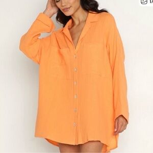 Johns Button Down Shirt in Orange Show Me Your Mumu